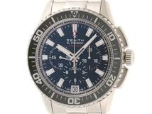 ZENITH　ゼニス　時計　エル・プリメロ ストラトス フライバッグ　03.2060.405/21.M2060　自動巻き　ステンレス　黒文字盤　100m防水　男性用　【434】