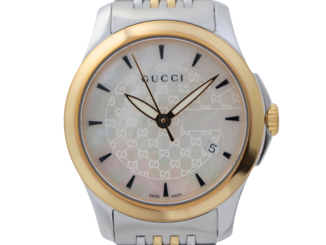 GUCCI グッチ 腕時計 126.5 Gタイムレス シェルGG PGP/SS