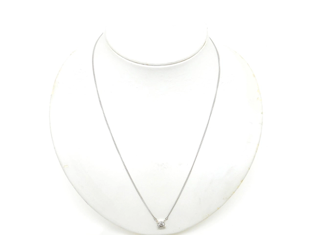 JEWELRY　貴金属・宝石　ネックレス　PT850　プラチナ　ダイヤモンド　5.4g　一粒ダイヤ（2120500280578）【200】