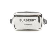 BURBERRY　バーバリー　ホースフェリープリント　バムバッグ　グレー／ブラック　キャンバス　8038902【431】2148103897870