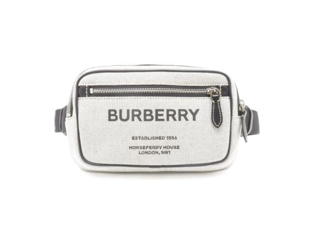 BURBERRY バーバリー ホースフェリープリント バムバッグ グレー