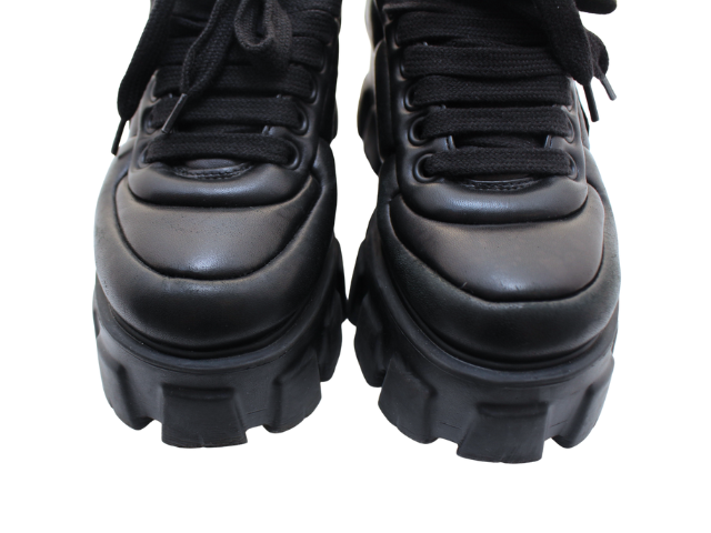 PRADA プラダ 靴 厚底スニーカー 119 モノリス パデッドナッパ