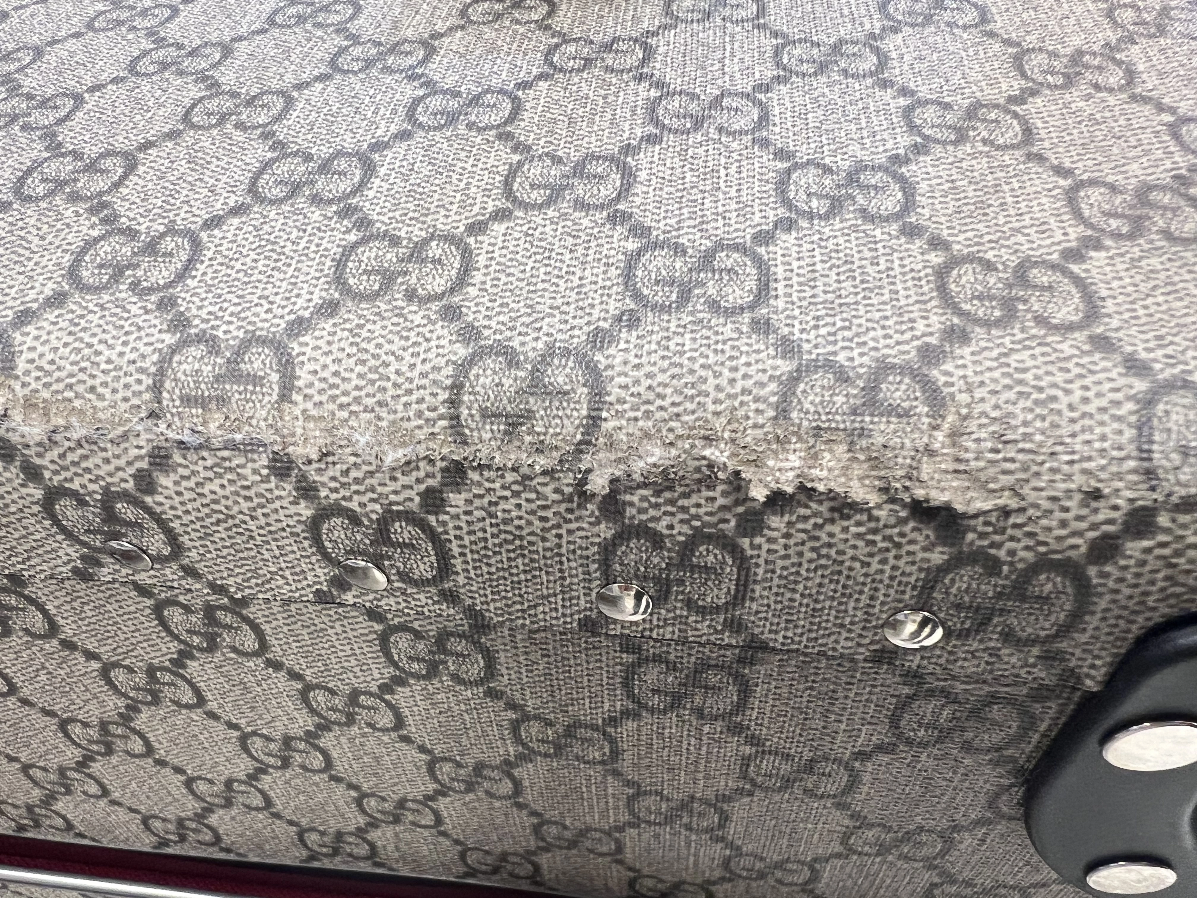 Gucci　グッチ　スーツケース　GGスプリームグロープ　トロッター　ベージュ・ブラウン　PVC・カーフ　533620【472】HA