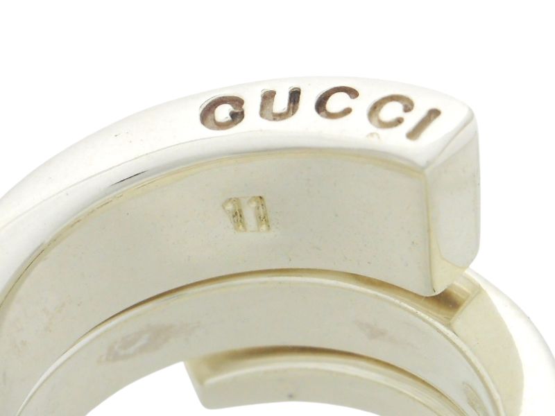 GUCCI グッチ スパイラル リング 指輪 シルバー SV 11.3g 11号