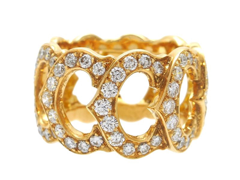 Cartier カルティエ Ｃドゥ カルティエ リング オールダイヤモンド N4118253 53号 K18イエローゴールド ダイヤモンド 2000年正規品【472】SJ