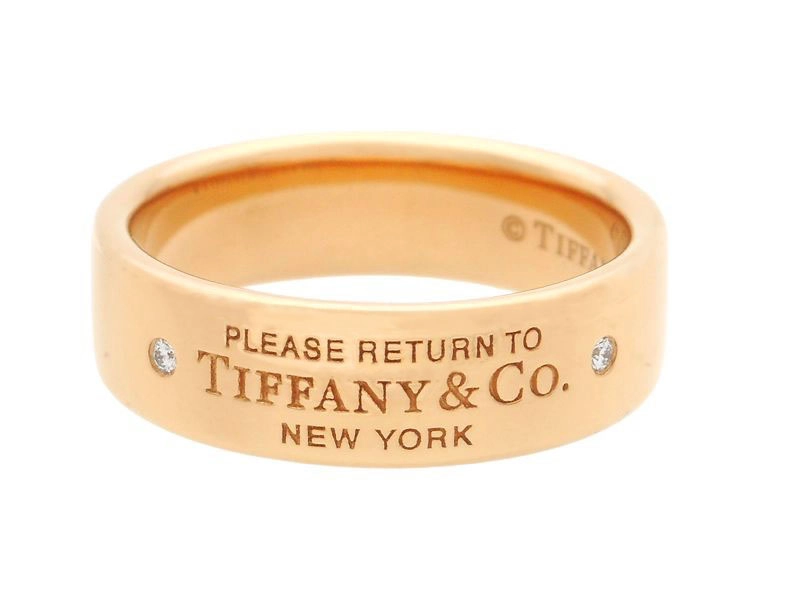 美品　Tiffany ティファニー　トゥルーナローリング　18k PG 14号 楽天市場】【新品仕上げ済】ティファニー TIFFANY Tトゥルー