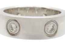 Cartier　カルティエ　ラブリング　オール　指輪　WG　ホワイトゴールド　D　ダイヤモンド　7.9g　48号　日本サイズ8号　B4026000