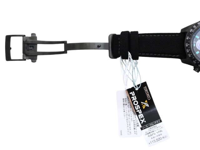 SEIKO セイコー 腕時計 プロスペックス スピードタイマー クロノグラフ SS/ナイロン ブラック/ブルー SBDL105 電波ソーラー メンズ 2143200635295 【200】