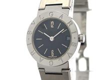 BVLGARI ブルガリ レディース クォーツ ブルガリブルガリ BB23SS ブラック文字盤 SS【472】HK