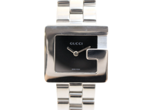 GUCCI　グッチ　腕時計　クォーツ　3600J　シルバー　ブラック文字盤
