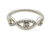 JEWELRY　貴金属・宝石　リング　指輪　PT　プラチナ　D　ダイヤモンド　0.150ct　0.10ct　5.3g　約11号