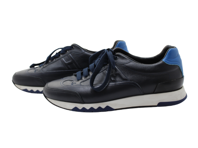 【サイズ42.5】エルメス トレイル スニーカー ブルー サイズ42.5】エルメス トレイル スニーカー ブルー