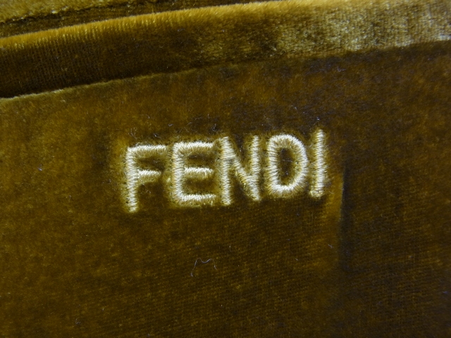 FENDI フェンディ パンツ レディース40 ベロア マスタード 【432】 の