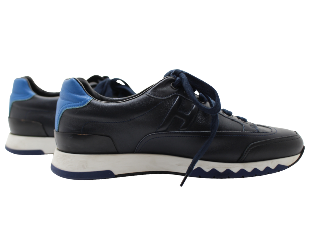HERMES エルメス トレイル スニーカー メンズ41.5 ネイビー ブラック