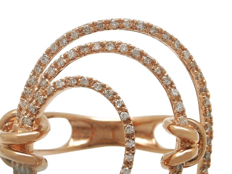 JEWELRY　貴金属・宝石　リング　指輪　K18　ピンクゴールド　D　ダイヤモンド　0.50ct　7.3g　約11号