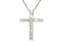 JEWELRY　貴金属・宝石　ダイヤモンドネックレス　クロス　PT　プラチナ　ダイヤモンド　1.00ct　7.0g