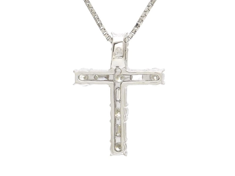 JEWELRY　貴金属・宝石　ダイヤモンドネックレス　クロス　PT　プラチナ　ダイヤモンド　1.00ct　7.0g