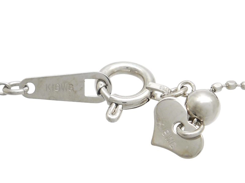 JEWELRY　貴金属・宝石　ダイヤモンドネックレス　K18　ホワイトゴールド　ダイヤモンド　0.18ct　4.1g