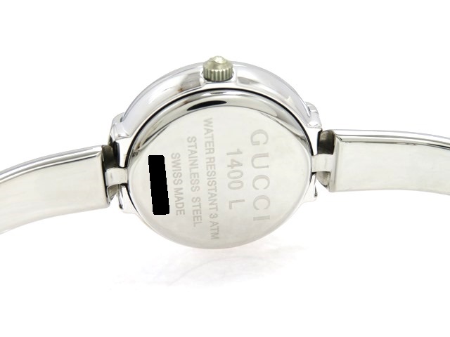 GUCCI　グッチ　女性用腕時計　レディース　1400L　ステンレス　シルバー文字盤　クオーツ　電池式　【474】