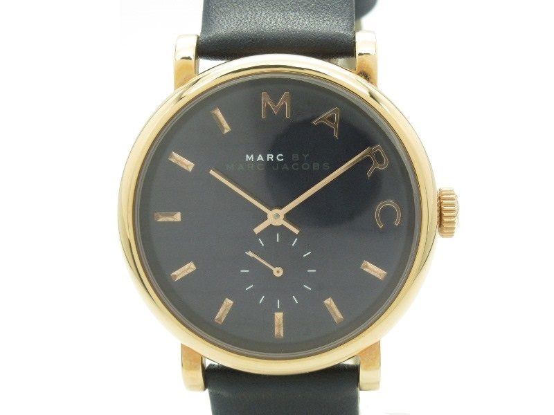 MARC BY MARC JACOBS　マークバイマークジェイコブス　時計　ベイカー　MBM1329　クオーツ　SS　革　青文字盤　50M防水　 ユニセックス　【432】