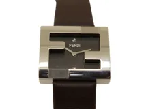 FENDI フェンディ　レディース クオーツ　レクタンギュラー 2PD F100101701　ブラウン レザー