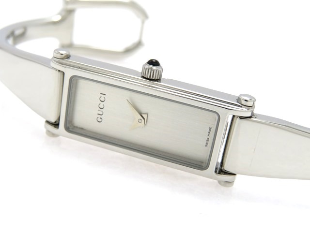 GUCCI　グッチ　女性用腕時計　1500L　ステンレス　シルバー文字盤　クオーツ　電池式　【474】