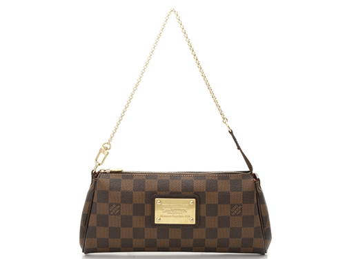 LOUIS VUITTON ルイヴィトン ショルダーバッグ N55213 エヴァ ダミエ ブラウン ゴールド金具 美品  56705