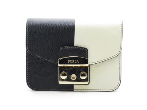 FURLA フルラ メトロポリス サッチェル ドロミア ブルーグレー