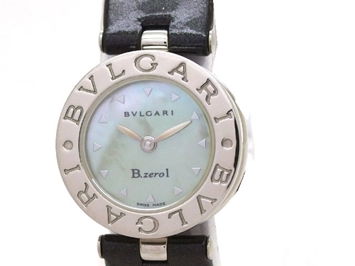 BVLGARI ブルガリ B－Zero1 BZ22S 革ベルト ブルーシェル文字盤