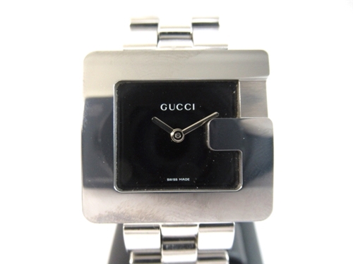 GUCCI グッチ 時計 3600J レーディス 黒文字盤 クオーツ SS【433】 の