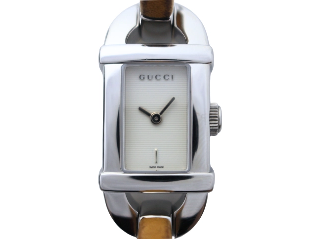 GUCCI グッチ 腕時計 6800L SS/革 シルバー クォーツ レディース