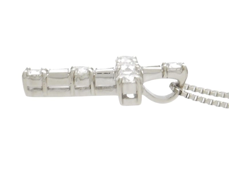 JEWELRY　貴金属・宝石　ダイヤモンドネックレス　クロス　PT　プラチナ　ダイヤモンド　1.00ct　7.0g