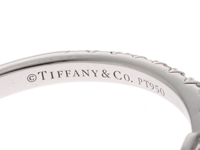 ティファニー Tiffany & Co. リング ソレスト ハーフ エタニティ パヴェ エメラルドカット ダイヤモンド 0.45ct ダイヤモンド PT950 10号