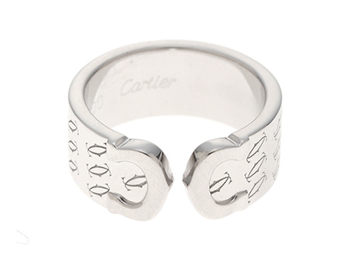 カルティエ Cartier 2Cリング 2000年クリスマス限定 #52 K18ホワイトゴールド ジュエリー