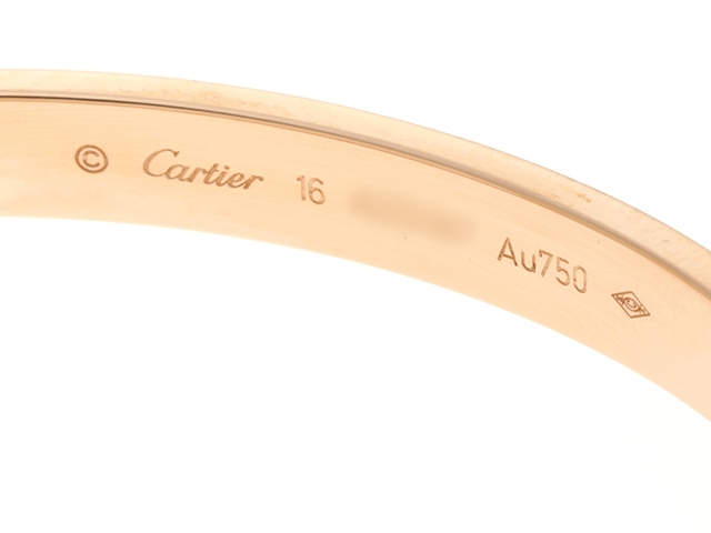 Cartier カルティエ 貴金属･宝石 ラブ ブレスレット　現行モデル PG ピンクゴルード 約28.9g　16号　B6035616【472】
