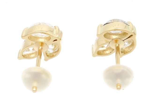 きこ様おまとめ専用K18YG フィリグラーナ K18ダイヤピアス 中古品