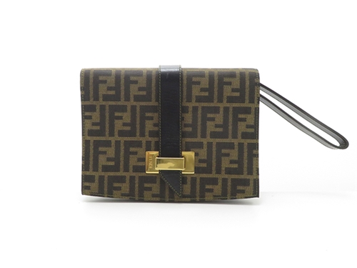 Fendi ブラウンキャンバス クラッチバッグ FENDI フェンディ バッグ クラッチバッグ セカンドバッグ ズッカ