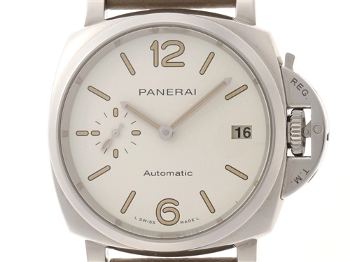 PANERAI 時計 ルミノール ドゥエ PAM01043 オートマチック 白文字盤 ...