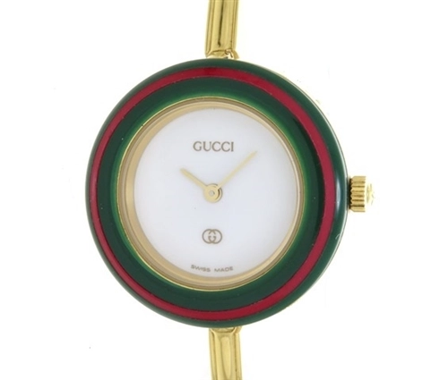 GUCCI グッチ 12色 チェンジベゼル 腕時計 1100-L ゴールドカラー-