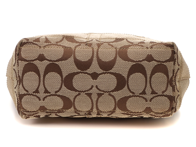 美品 COACH アクセサリーポーチ キャンバス レザー ベージュ シグネチャー 希少◇Coach コーチ◇アクセサリーポーチ キャンバス レザー ベージュ