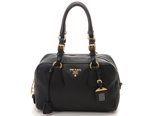 プラダ ヴィッテロダイノ ゴールド金具 ハンドバッグ ミニボストンバッグ B3091M レザー レディース PRADA 【1-0120915】