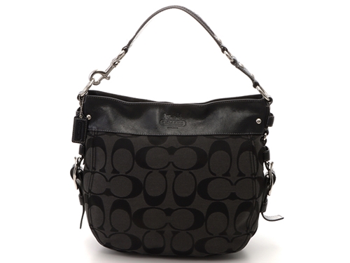 COACH コーチ シグネチャーワンショルダーバッグ ブラック キャンバス