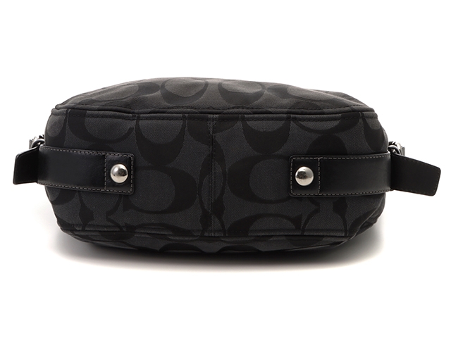 COACH コーチ シグネチャーワンショルダーバッグ ブラック キャンバス