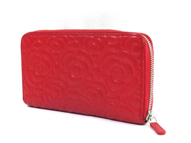CHANEL シャネル サイフ・小物 財布 カメリア ラウンド長財布