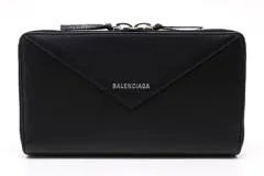 BALENCIAGA バレンシアガ ペーパー コンチネンタル ジップアラウンド ブラック レザー 381226 定価￥68,200-  2146000239526 【4600】 の購入なら「質」の大黒屋（公式）