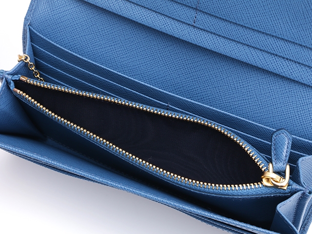 PRADA長財布 ネイビー　 サフィアーノ　リボン 楽天市場】PRADA(プラダ) リボン 長財布 青 ブルー サフィアーノ