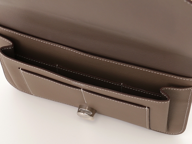 HERMESドゴンGMエトゥープヴォースイフト HERMES エルメス ドゴンGM エトゥープ ヴォースイフト シルバー