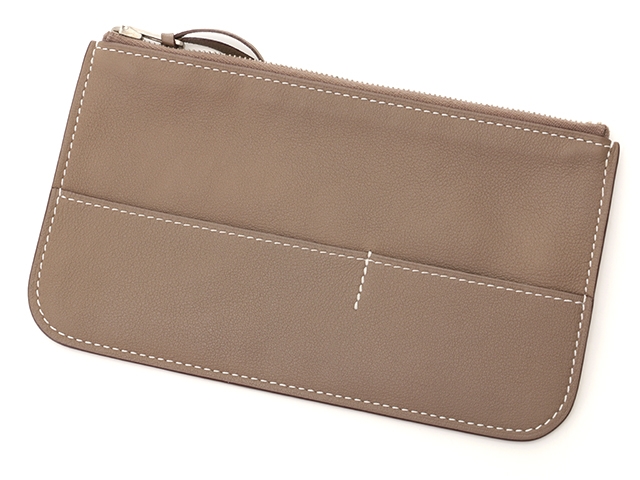 HERMES エルメス ドゴンGM エトゥープ ヴォースイフト シルバー