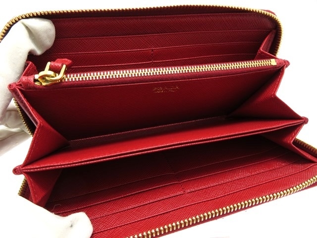 PRADA プラダ ラウンド長財布 サフィアーノ 赤 レッド 1ML506 PRADA プラダ ラウンド長財布 サフィアーノ 赤 レッド 1ML506