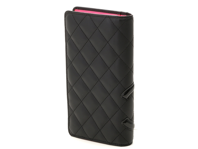 CHANEL＊シャネル＊長財布＊マトラッセ＊ラムスキン＊カンボンライン CHANEL シャネル カンボンライン シルバー金具 長財布（小銭入れ